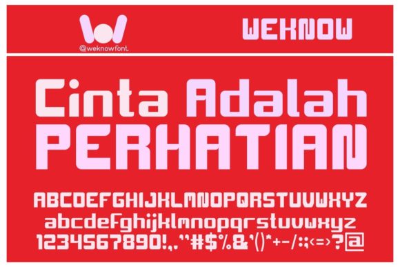 Cinta Adalah Perhatian: A Bold Display Font for Creative Projects