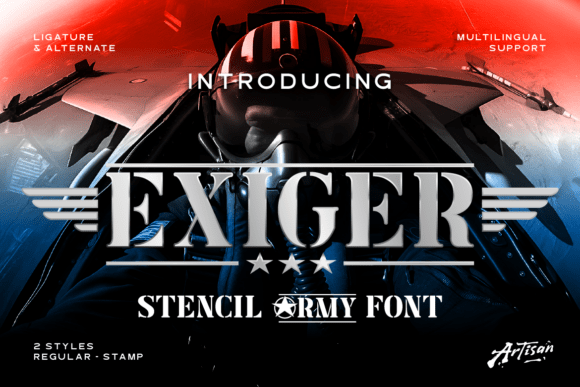 Exiger: Military-Grade Typography for Bold Designs