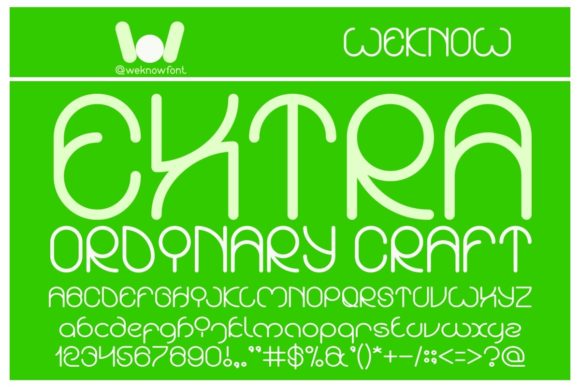 Extra Ordinary Craft: A Sci-Fi Display Typeface for Bold Designs