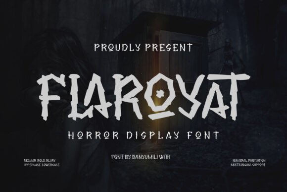 Flaroyat: A Spooky Display Font for Horror Designs