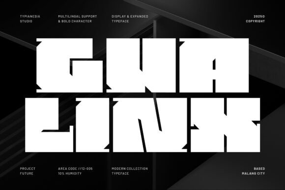 Gualinx: A Bold, Geometric Display Typeface for Impact