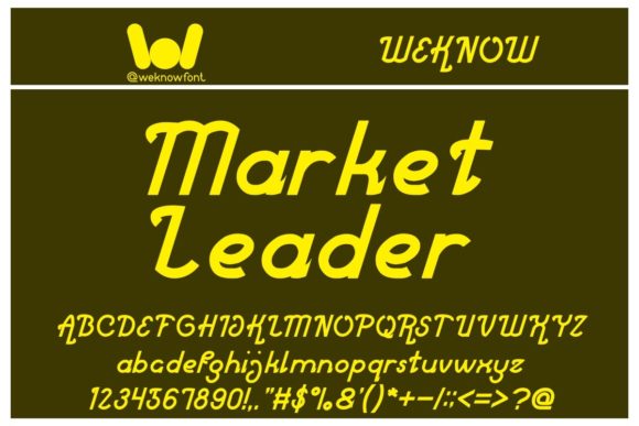 Market Leader: A Modern Display Font for Bold Branding