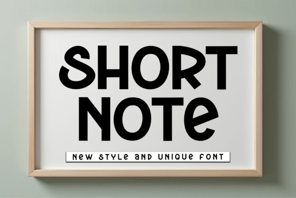 Short Note: A Bold, Friendly Display Font for Impactful Design