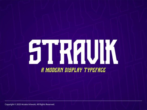 Stravik: The Bold Sport Display Typeface