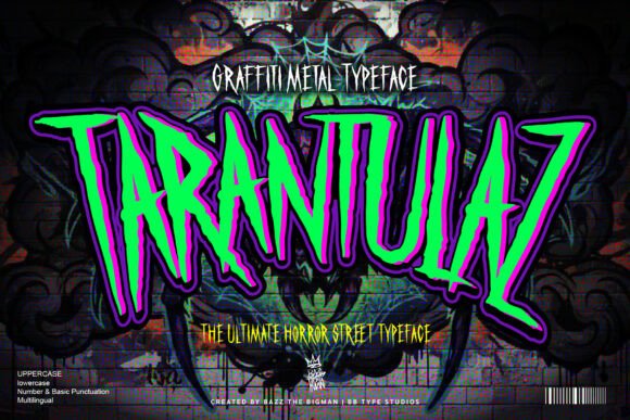 Tarantulaz: A Display Typeface for Bold Design