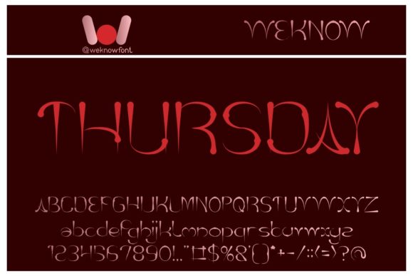 Thursday: A Cool and Unique Display Font for Creative Projects