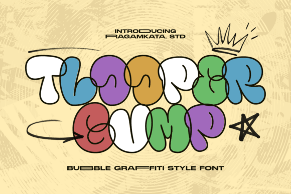 Tlooper Gump: A Playful Bubble Graffiti Font for Urban Designs