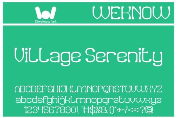 Village Serenity: A Typeface Where Vintage Meets the Future